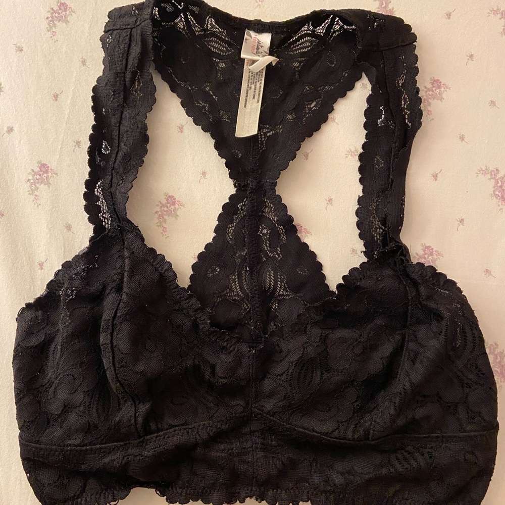 Free People black lace bra